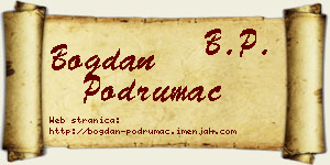 Bogdan Podrumac vizit kartica